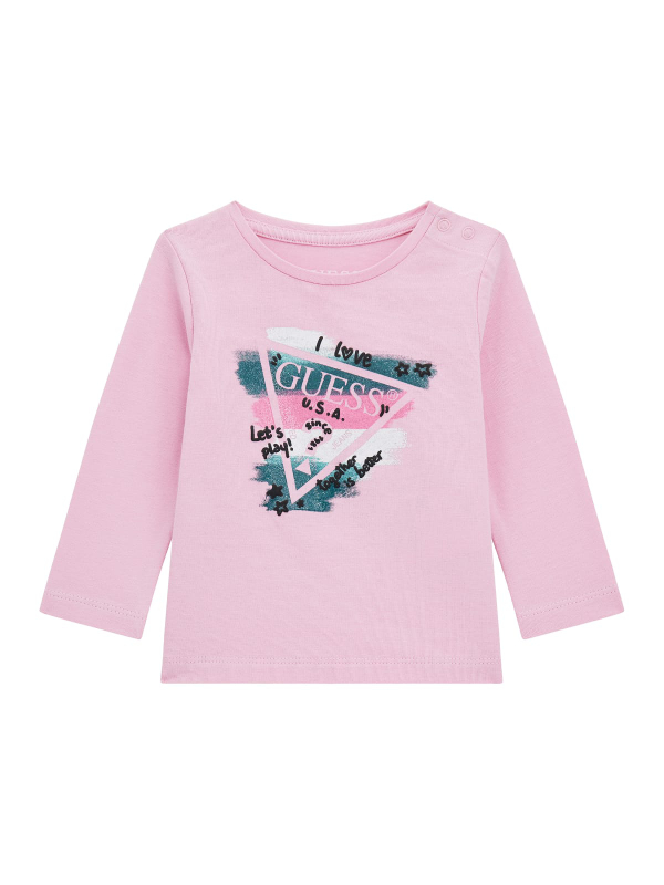 Guess Long Sleeve T-shirt Manica lunga Rosa bambina