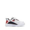 Champion Wave B Ps Low Cut Scarpe Bianche Rosse Bambini Ragazzi