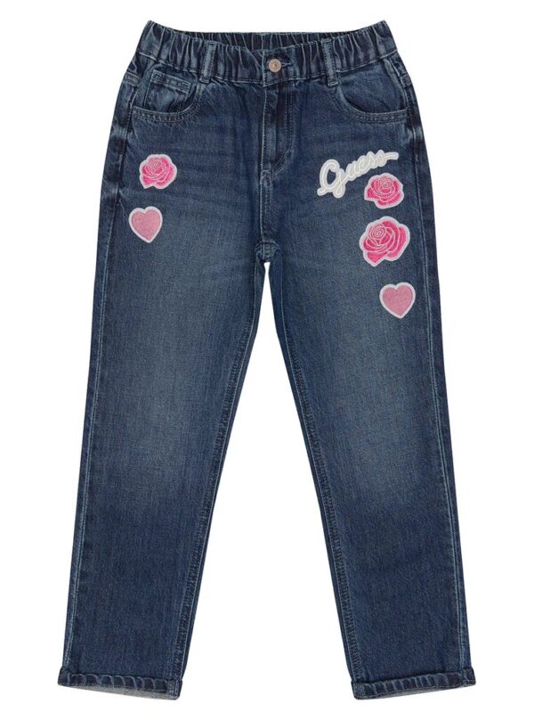 Guess Paper Bag Pantaloni Light Blu denim Bambina