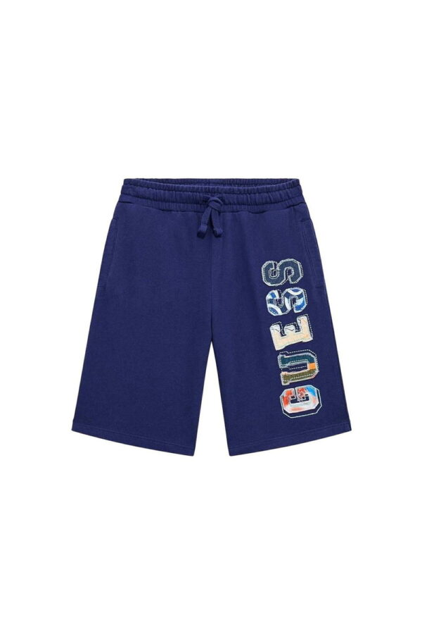 Guess Boys Navy Blue Logo Pantaloncini Blu Bambino