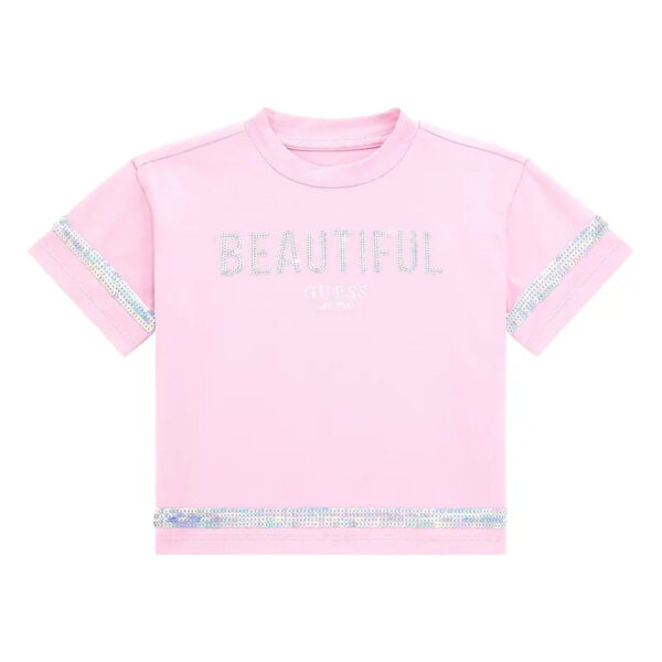 Guess  T-shirt Total Pink Bambina