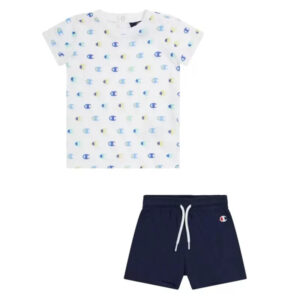 Champion Toddler Kids Completo Bianco  Blu Bambino
