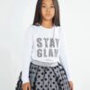 Guess T-shirt Manica lunga Regular fit Bianca Bambina