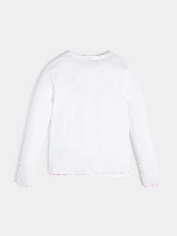 Guess Trip Logo T-shirt  Manica lunga Bianca Bambina