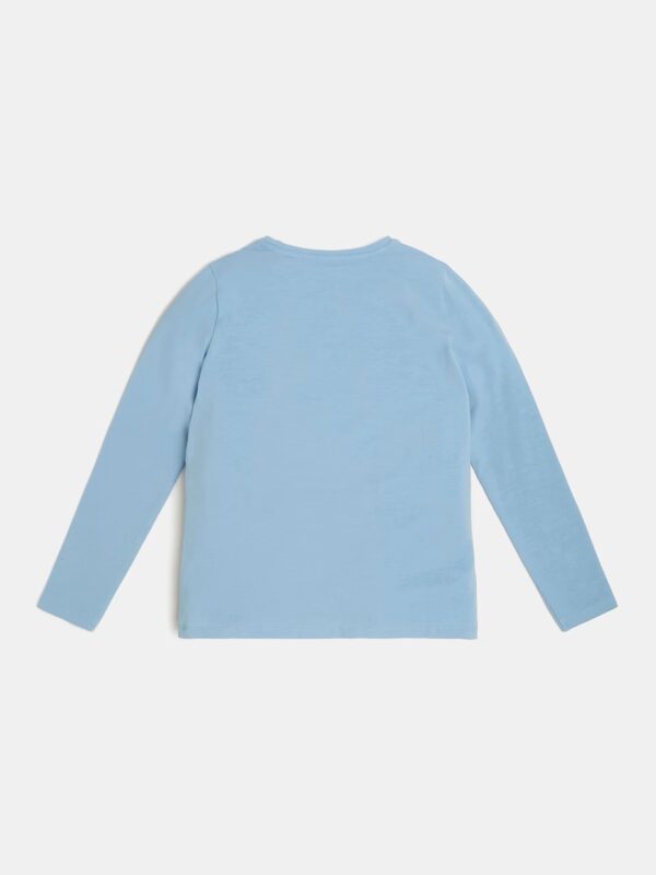 Guess Logo T-shirt Manica lunga Azzurra Bambina