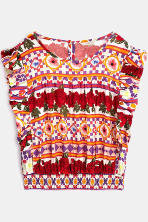 Guess All Over Print Top Multicolore Bambina