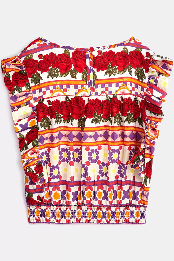 Guess All Over Print Top Multicolore Bambina