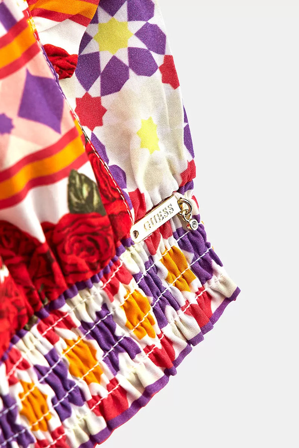 Guess All Over Print Top Multicolore Bambina