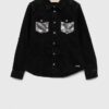 Guess Camicia in denim Nero con paillettes Bambina