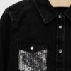 Guess Camicia in denim Nero con paillettes Bambina