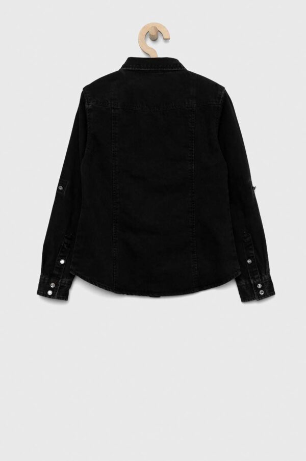 Guess Camicia in denim Nero con paillettes Bambina