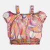 Guess Top stampa all over rosa Bambina