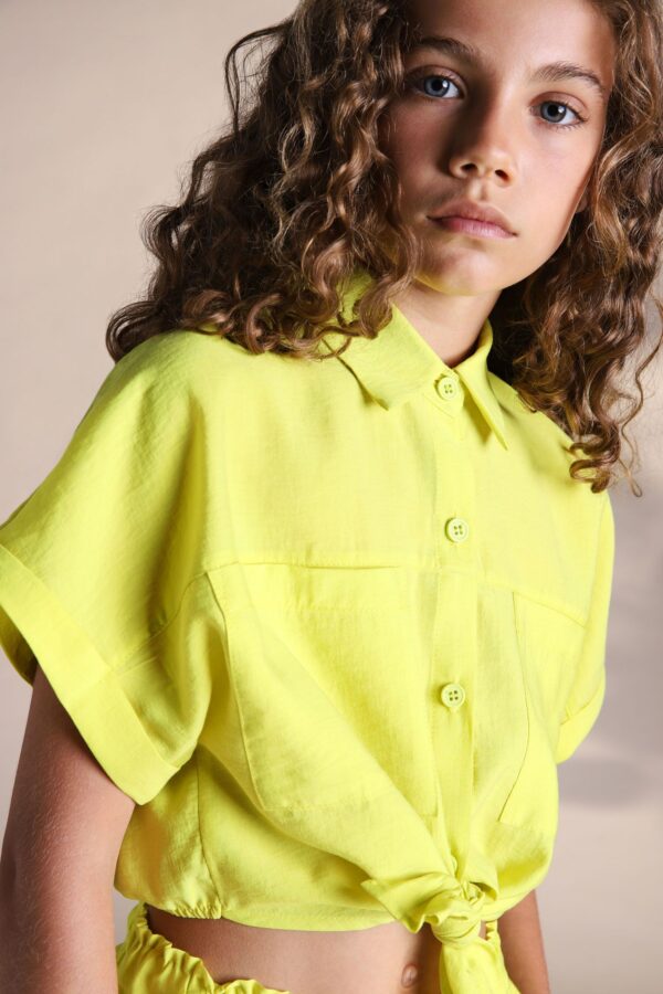 Imperial Cropped Camicia Gialla Bambina