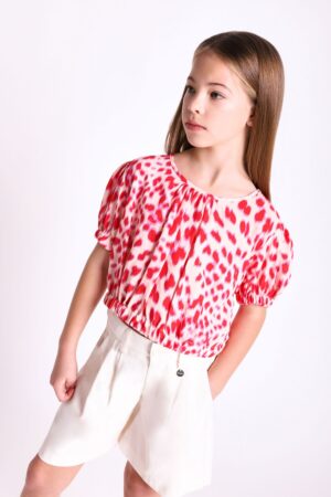Imperial Cropped T-shirt Multicolore Bambina