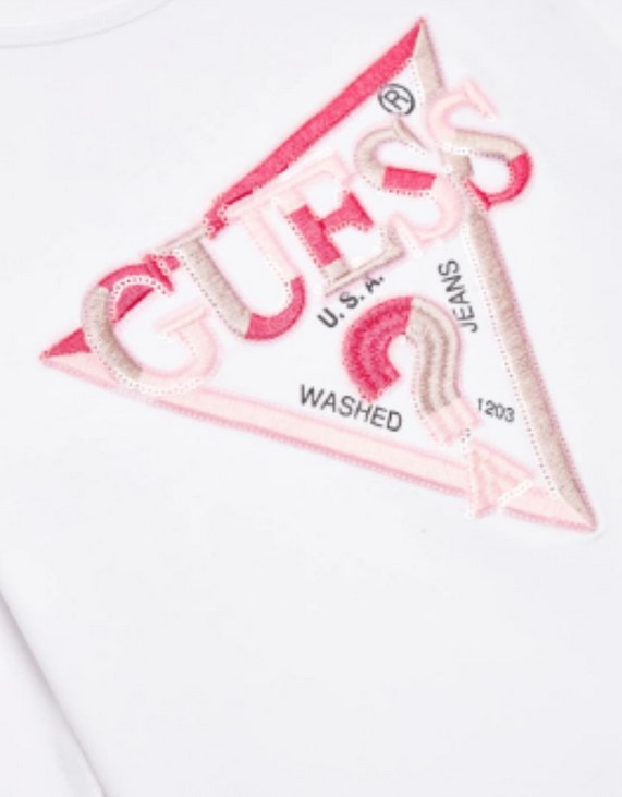 Guess ls T-shirt manica lunga Bianca Bambina