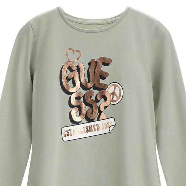 Guess Blouse Ls T-shirt Verde Bambina