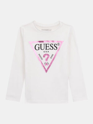 Guess Kids T-shirt Manica lunga Bianca Bambina