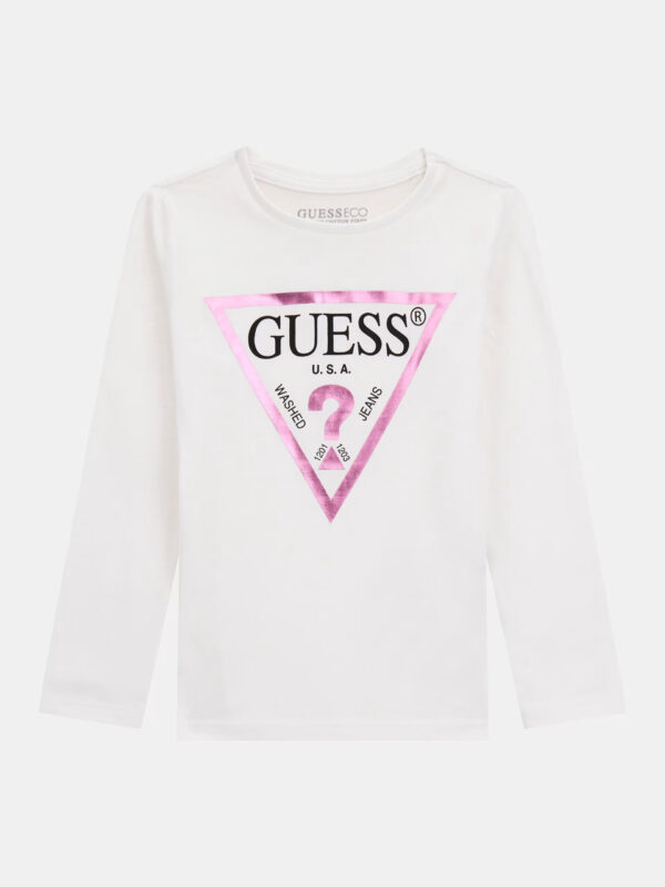 Guess Kids T-shirt Manica lunga Bianca Bambina