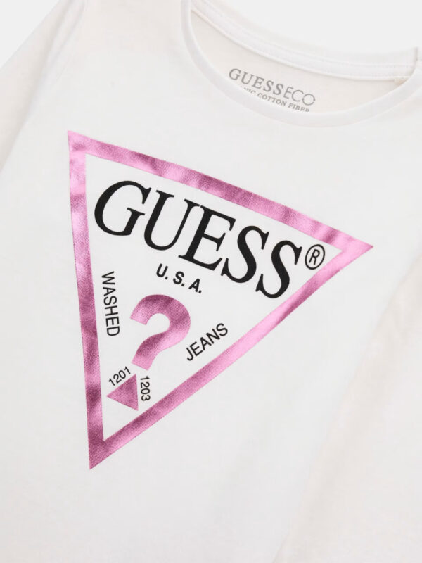 Guess Kids T-shirt Manica lunga Bianca Bambina
