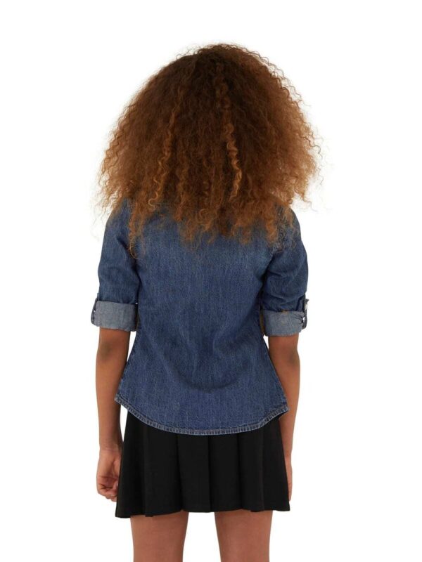 Guess Camicia In Denim Blu Bambina