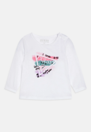 Guess Ls T-shirt manica lunga Bianca Bambina