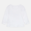 Guess Kids T-shirt Manica lunga Bianca logo triangolo con glitter Bambina