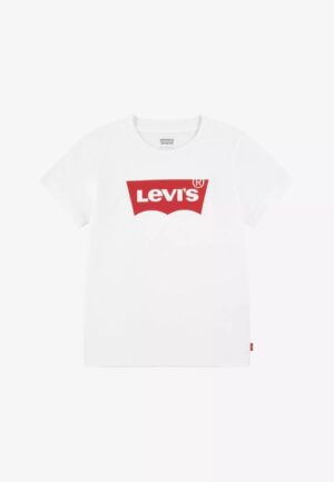 Levis Batwing Tee T-shirt Bianca Logo Rosso Bambino