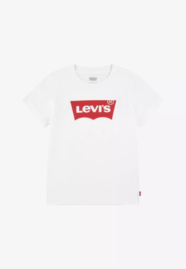 Levis Batwing Tee T-shirt Bianca Logo Rosso Bambino