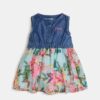Guess Baby Vestito Di Jeans 2 Pezzi Blu Denim Bambina