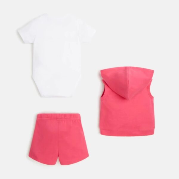 Guess kid Completo 3 pezzi Rosa Bianco Bambina