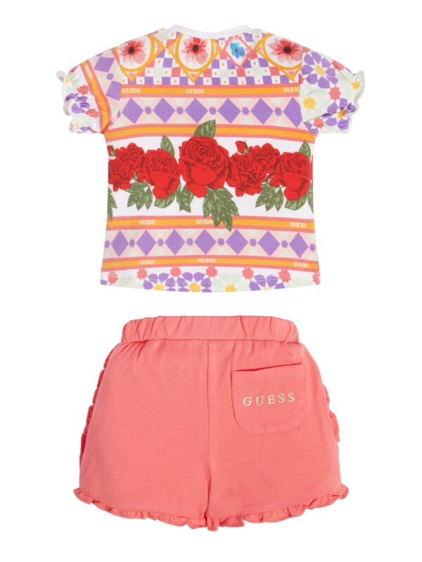 Guess Set T-shirt e Shorts Multicolore Bambina