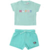 Champion infant Completo maglietta e pantaloncino Verde Bambina