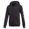 Adidas Linear Hoodie Felpa Chiusura Zip Nera Bambina