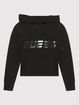 Guess Felpa Con Cappuccio Total Black Bambini