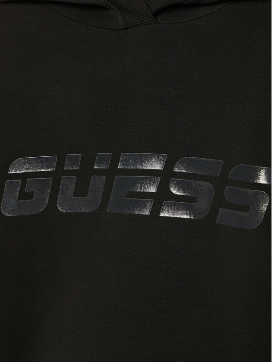 Guess Felpa Con Cappuccio Total Black Bambini