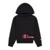 Champion Hooded Sweatshirt Felpa Con Cappuccio Nera Bambina