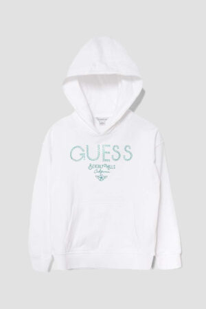 Guess Kids Fela Con Cappuccio Bianca Bambina
