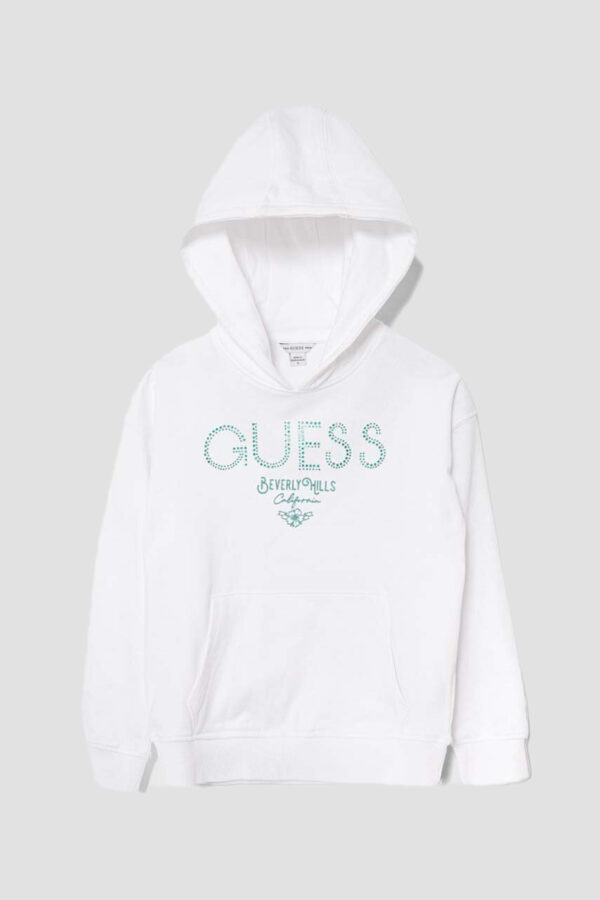 Guess Kids Fela Con Cappuccio Bianca Bambina