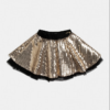 Guess Minigonna con paillettes Nero Oro Bambina