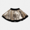 Guess Minigonna con paillettes Nero Oro Bambina