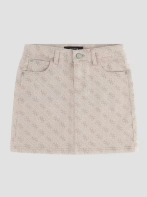 Guess Denim Logo Rok Maat 128 Gonna Beige Bambine Ragazze