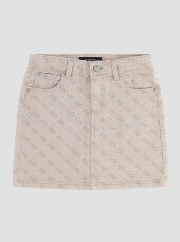 Guess Denim Logo Rok Maat 128 Gonna Beige Bambine Ragazze