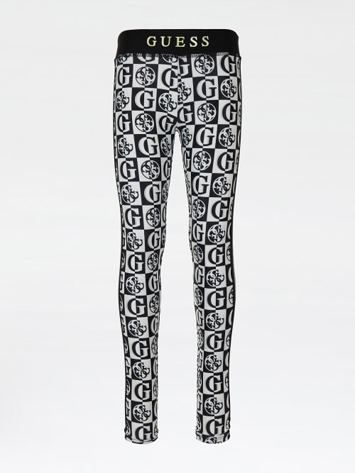 Guess Leggings Fantasia Bianco Nero Bambina