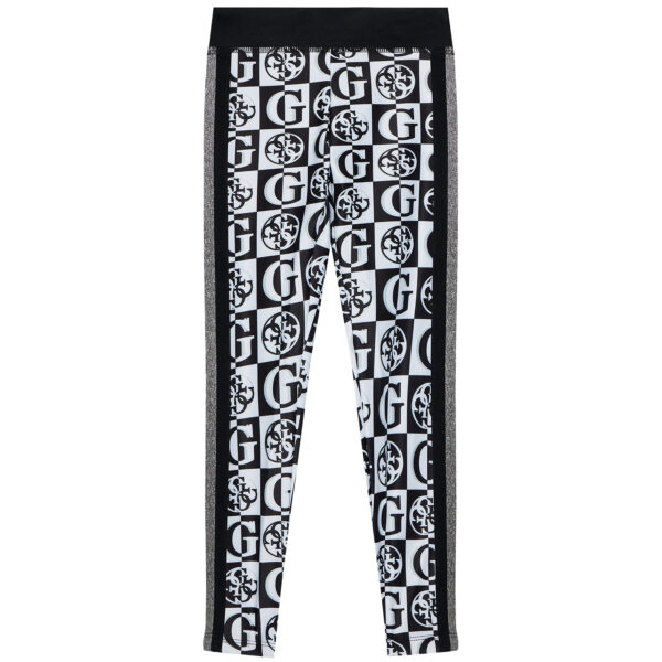 Guess Leggings Fantasia Bianco Nero Bambina
