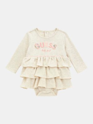 Guess Kids Abito body con balze Beige Bambina