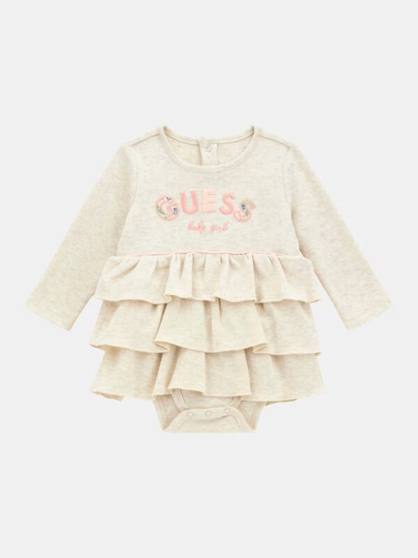 Guess Kids Abito body con balze Beige Bambina