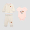 Guess Body e set di felpa con orsetto Beige Rosa Bambina