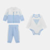Guess Set felpa, pantalone e body Bianco Azzurro Bambino