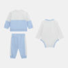 Guess Set felpa, pantalone e body Bianco Azzurro Bambino
