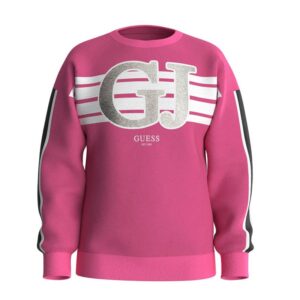 Guess Kids Felpa Girocollo Fucsia Bambina